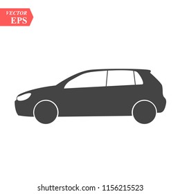 Car vector icon. Isolated simple front car logo illustration. Sign eps10