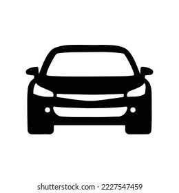 Car vector icon. Isolated simple view front logo illustration. Sign symbol. Auto style car logo design with concept sports vehicle icon silhouette
