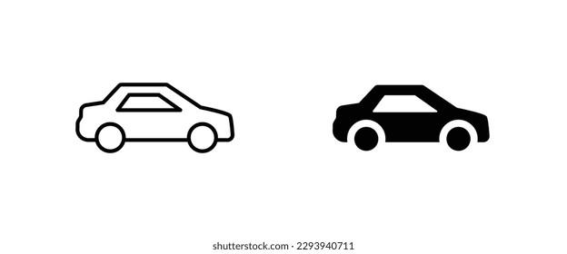 Car vector icon. Isolated simple view front logo illustration. Sign symbol. Auto style car icon , logo design sports vehicle icon silhouette