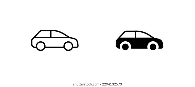 Car vector icon. Isolated simple view front logo illustration. Sign symbol. Auto style car icon , logo design sports vehicle icon silhouette