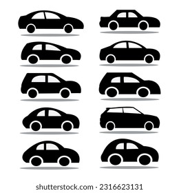 Car vector icon. Isolated simple view front logo illustration. Sign symbol. Auto style car logo design with concept sports vehicle icon silhouette