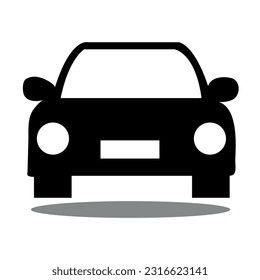 Car vector icon. Isolated simple view front logo illustration. Sign symbol. Auto style car logo design with concept sports vehicle icon silhouette