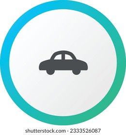 Car vector icon. Isolated simple view logo illustration. Sign symbol. Auto style car logo design with concept sports vehicle icon silhouette
