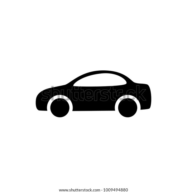 車のベクター画像アイコン シンプルな前車のロゴイラスト 署名 のベクター画像素材 ロイヤリティフリー
