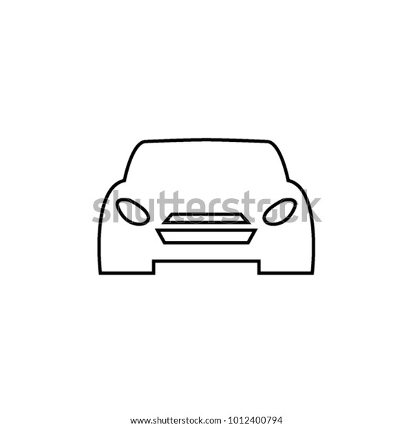 Car vector icon. Isolated simple front car logo
illustration. Sign