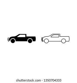 car vector icon in line and glyph style