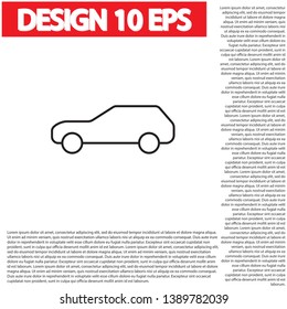 Car Vector icon . Lorem Ipsum Illustration design