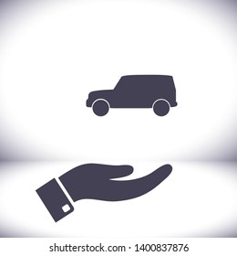 Car  vector icon , lorem ipsum Flat design