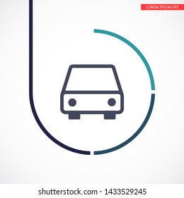 Car Vector icon . Lorem Ipsum Illustration design
