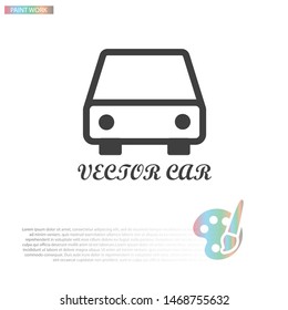Car Vector icon . Lorem Ipsum Illustration design
