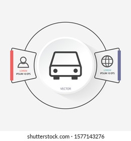 Car Vector icon . Lorem Ipsum Illustration design