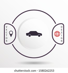 Car vector icon , lorem ipsum Flat design