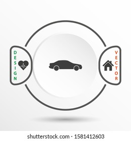Car vector icon , lorem ipsum Flat design