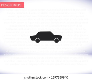 Car vector icon , lorem ipsum Flat design