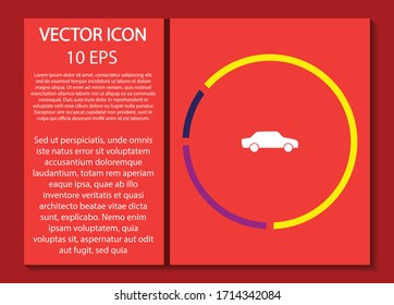 Car vector icon , lorem ipsum Flat design