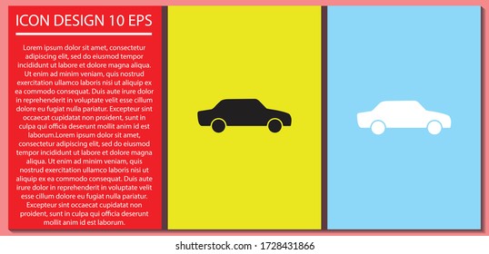 Car vector icon , lorem ipsum Flat design