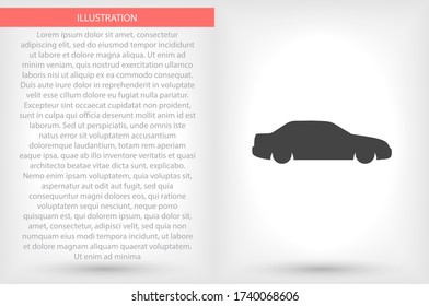 Car vector icon , lorem ipsum Flat design