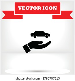 Car vector icon , lorem ipsum Flat design