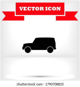Car vector icon , lorem ipsum Flat design