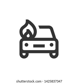 Car vector icon, monocolor symbol