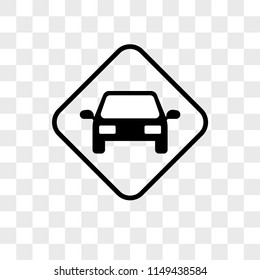 Car vector icon on transparent background, Car icon