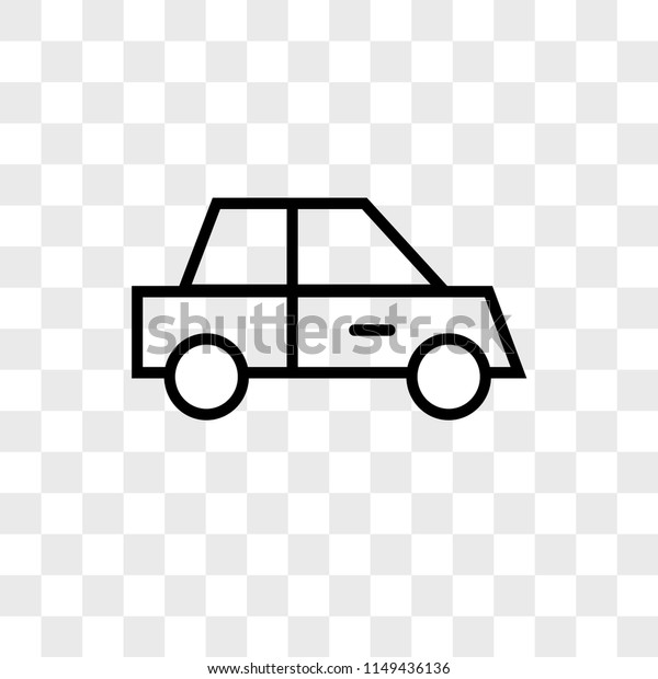 Car\
vector icon on transparent background, Car\
icon