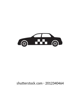 Icono de vector de coche en fondo blanco