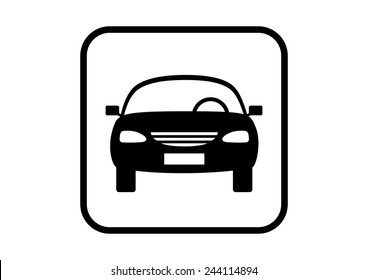 Car vector icon on white background
