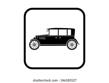 Car vector icon on white background
