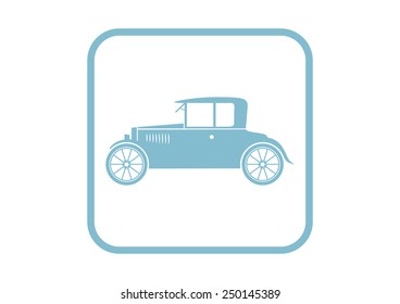 Car vector icon on white background