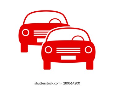 Car vector icon on white background