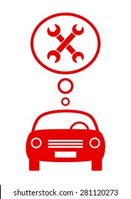 Car vector icon on white background