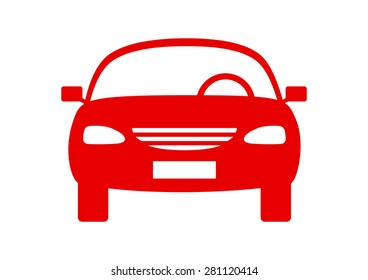 Car vector icon on white background