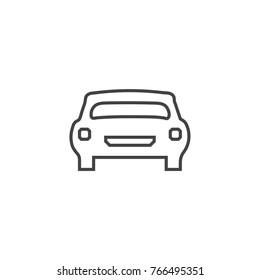 Car vector icon on white background