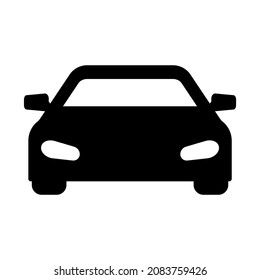 Car Vector Icon. Sedan Car Silhouette