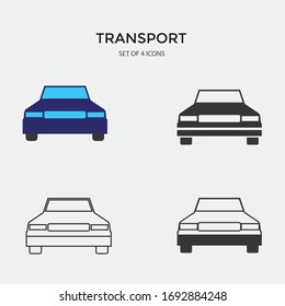 car vector icon sedan transportation