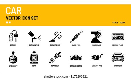 Car vector icon set.