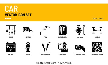 Car vector icon set.