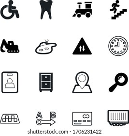 car vector icon set such as: patient, toothache, access, climbing, disabled, organize, entrepreneur, circle, shipping, young, document, service, yield, identification, signs, up, location, street