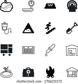 Conjunto de iconos de vectores de camión como: amarillo, mundo, ciencia, pecho, planta, naturaleza, paisaje, llama, estilo de vida, humano, precio, subida, consolidación, paciente, puerto, tiempo, advertencia, caliente, plástico, enfermedad