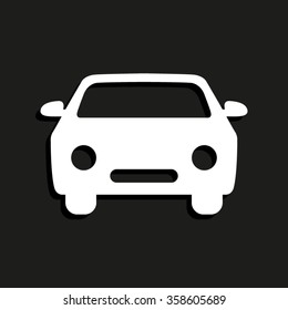 car -  vector icon with shadow