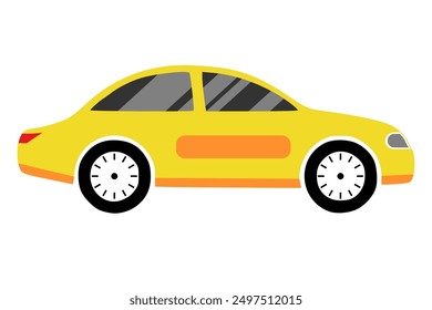 Car vector icon. Side view car symbol isolated. Automobile sign in simple style Vector illustration EPS 10