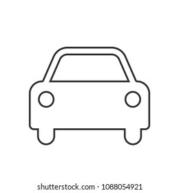 Car vector icon. Simple front car logo illustration.