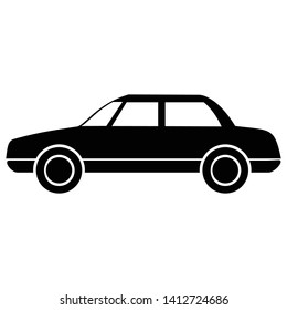 Car vector icon - Simple illustration isolated side car logo