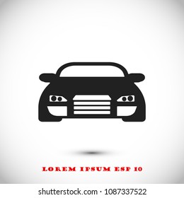 car vector icon, stock vector illustration flat design style