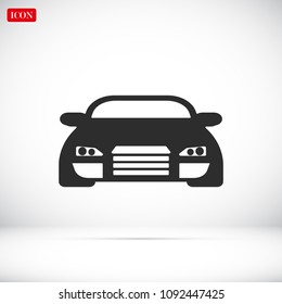 car vector icon, stock vector illustration flat design style