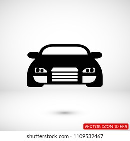 car vector icon, stock vector illustration flat design style
