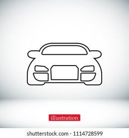 CAR vector icon, stock vector illustration flat design style