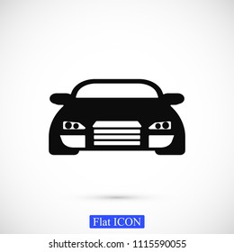 car vector icon, stock vector illustration flat design style