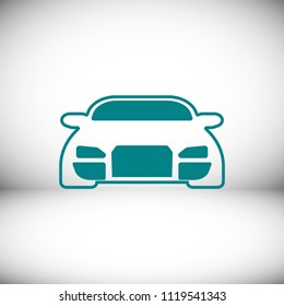 Car vector icon, stock vector illustration flat design style